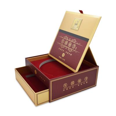 China Reused Custom Drawer Print Food Grade Materials Tea Wooden Box Gift Elegant Luxury Packing Box Custom Storage Box for sale