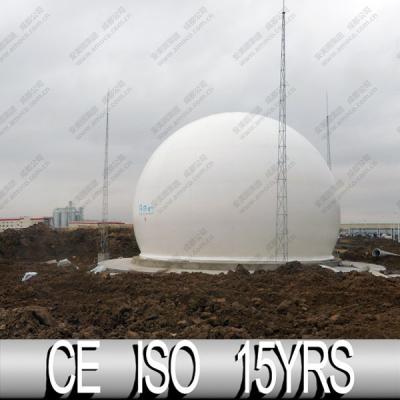 China Superpolyester Fabrics With PVC Coated AMOCO Gas Storage Tank Membrane Double Gas Backing For Biogas Plant for sale