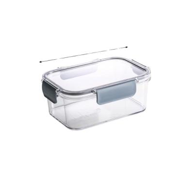 China Rectangle 800ML Clear Plastic Airtight Lunch Box Food Storage Folding PP Vacuum Fresh Preservation Container for sale