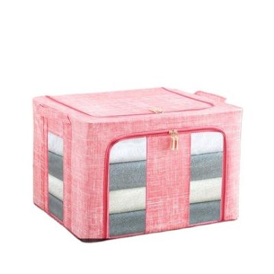 China Storage Collapsible Storage Box With Lids Fabric Storage Bins Home Factory Sale Directly Customize Organizer Non-woven Clothing Boxes for sale