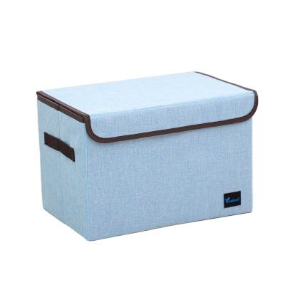 China Storage Bins Storage Cube Large Organizer Removable Room Divider Burlap Fabric Storage Box Foldable Heavy Duty Basket Containers for sale