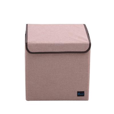 China Storage in Toy Wooden Fabric Cloth Foldable Running Folding Organizer Shoe Storage Box Collapsible Bins with Lid for sale