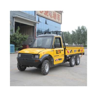 China Leather KEYU 2 seater 4x4 mini electric van cargo vehicles china pickup truck for sale for sale