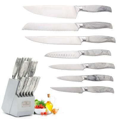 China Sustainable Hip-house 7pcs Knife Sets With Block Kitchen Japanese Kitchen Knife Set Stainless Steel Kitchen for sale