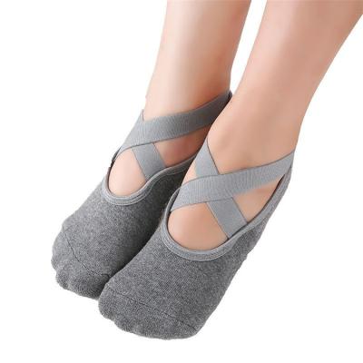 China QUICK DRY Floor Fitness Anti-Slip Dance Pilates Lace Up Anti-Slip Yoga Sock For Woman for sale