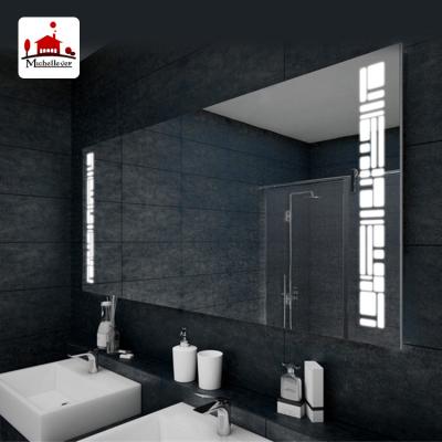 China Illuminated Wall Mounted Espejos Led Light Wash Basin Mirror Intelligent Touch Sensor Switch Led Mirror 600 x 800 For Man Bathroom for sale