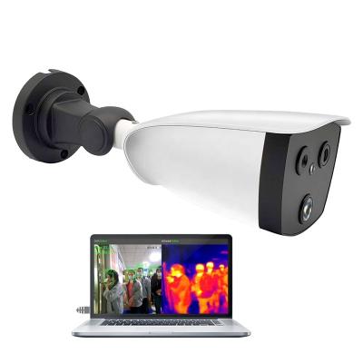 Cina AI binocular body temperature scanner Thermographic Security Camera face recognition thermal imaging camera in vendita