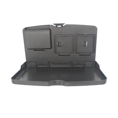 China Amazon latest bestselling luxury multifunctional plastic back seat folding drink holder car trip food tray for sale