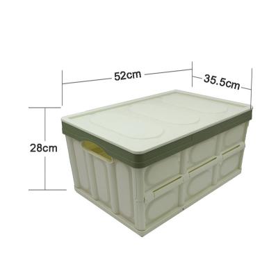 China Brief & Simple Foldable Trunk Box Color Car Organizer Car Truck Folding Plastic Storage Box Outdoor Camping Storage for sale