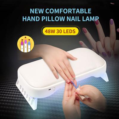 China Mini 48W Hand Pillow Plastic Comfortable Nail UV Lamp UV Gel Lamp for sale