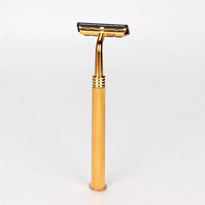 China Single Blade Low Price Disposable Hotel Shaving Hand Razor Golden Razor for sale