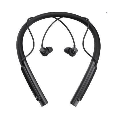 China Compatible with iphone iqua G40ANC V5 wireless bluetooth headphones leather neck band high quality active noise canceling headsets for sale