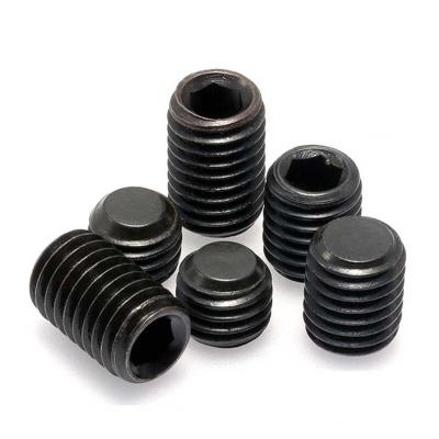 China Grade8.8/10.9/12.9 DIN 913 Flat Black Oxide Flat End Flat Point Hexagon Socket Set Screws for sale