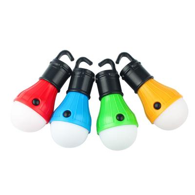 China Amazon Garden 4 Pack Factory Wholesale Price Dry Battery Lighting 3 Modes Tent ABS Camping Lantern Led Bulb Light With Carabiner for sale