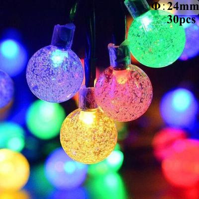 China Hot Sale Garden Bubble Shape Led Lights With Solar Powered Different Colors Tree And Home Decoration for sale