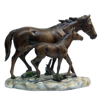 China Europe Factory Carving Resin Animal Decorations Wholesale Home Office Horse Feng Shui Ornaments Ornaments for sale