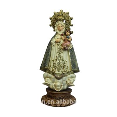 China Luxury Religious Life Size Virgin Mary Statue Hold Baby From Europe America for sale