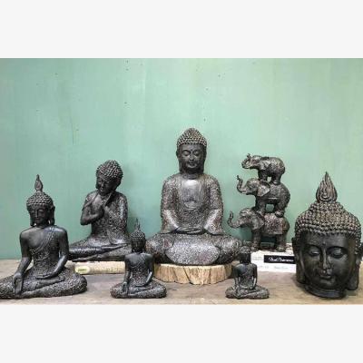 China India Custom Resin Outdoor Garden Sculpture Life Size Sit Resting Laughing Buddha Statue For Sale for sale