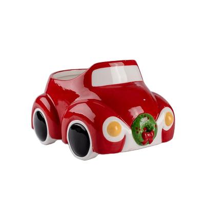 China Decoration Best Selling High Quality Earthenware Christmas Car Decorations for sale