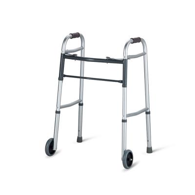 China One-Button Folding Folded Patient Rollator Easy To Use Aluminum Material Durable Outdoor Walker for sale