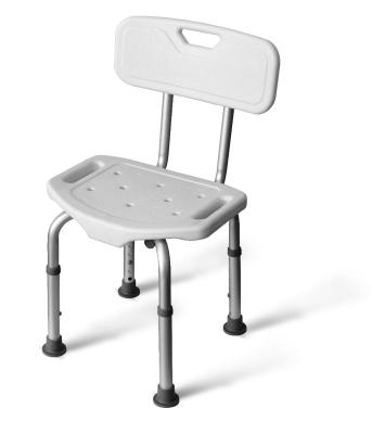 China Aluminum Hospital Bath Medical Elder Shower Chair Textured, Blow - Molded Polyethylene Back And Seat For Sale for sale