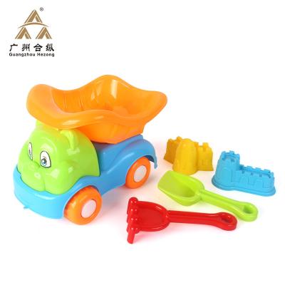 China Summer Outdoor Games Children's Beach Toy Set Baby Water Play Sand Tools Sand Pool Cart Bucket Hourglass Digging Shovel for sale