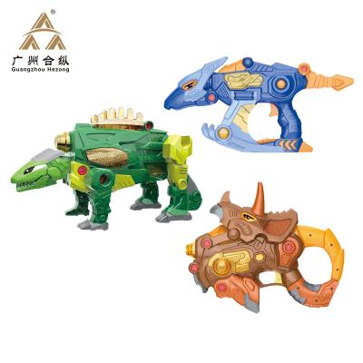 China WATER New 2022 Set GUN 2022 Set Methods Toy Guns Multiple Deformation Dinosaur Plastic Toy Gun Shooting Gun Toys for sale