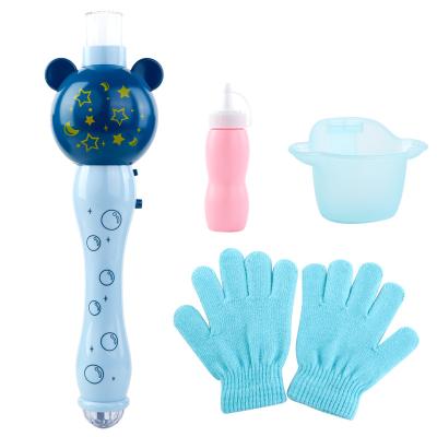 China Wholesale Plastic Non-Toxic Automatic Magic Stick Bubble Machine Summer Outdoor Summer Magic Bubble Wand Electric Toys for sale