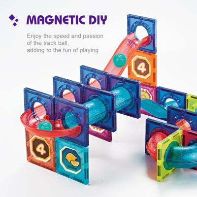 China DIY TOY New Kids Color Window Pipe Rollerball Magnetic Building Blocks Puzzle Toy Build Interesting Shapes DIY Assembled Magnetic Blocks for sale