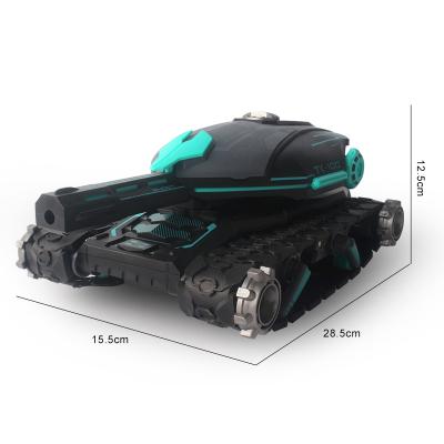 China Hot selling RC hobby toys can launch water bomb with rc stunt car rc light tank for sale