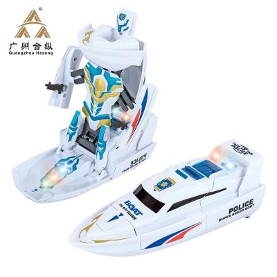 China Wholesale Funny Hot Sale RC Deformation Robot Toy RC Hobby Transformation Speed ​​Boat Remote Control Toys for sale