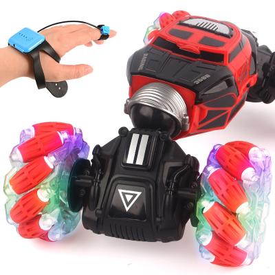 China RC Hobby Double Side Remote Control Drift Twisting Rc Stunt Car 4WD Radio Control Toys Watch Hand Gesture Rc Car for sale