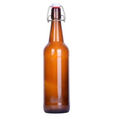 China Wholesale Empty Beverage Swing Top Beer Bottle 750ML 1L 1000ML Swing Top Glass Beer Bottle For Beverage Beer Glass Wine Bottle for sale