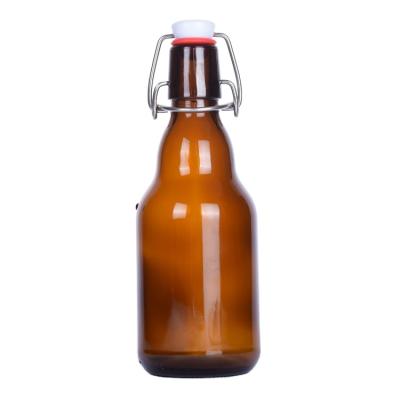 China High Quality Beverage Boston Round Shape Amber 500ML 750ML 1000ML 330ML Glass Beer Bottle With Swing Top for sale