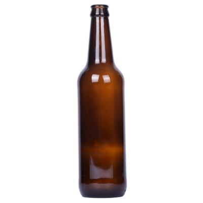 China Custom Empty 330ml 500ml 33cl 50cl Amber Blue Fruit Beer Glass Beverage Bottle With Crown Cap for sale