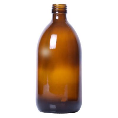 China 500ML Amber Medicine Bottle Syrup Empty Maple Syrup Glass Bottle With Screw Top for sale