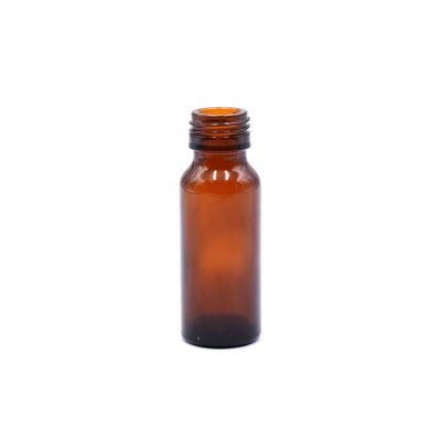 China Factory Supply Eco-Friendly Recyclable 20ML Mini Amber Round Empty Glass Cough Syrup Bottle For Kids for sale