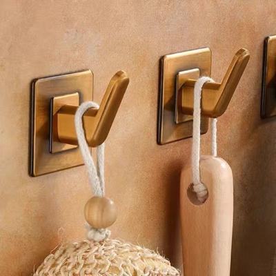 China Chinese Style Wall Hook Towel Rack Kitchen Hardware Bathroom Hook Coated Retro Hook Hanger for sale