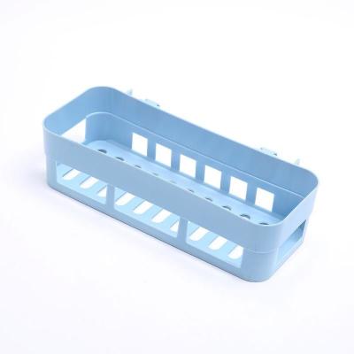 China Wall Mounted Type Plastic Bathroom Shelf Bathroom Supplies Wall Shelf Storage Rack Wash Rack NO--punch for sale