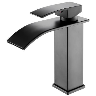 China Modern Metered Faucets 304 Stainless Steel Basin Faucet Bathroom Sink Water Faucet Black Basin Faucet for sale