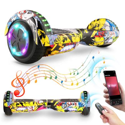 China USA Warehouse 6.5 Inch Light Two Wheel 350W*2 Off Road 15km/h Smart Bluetooth Outdoor Sports Self Balancing Electric Scooters Hoverboard for sale