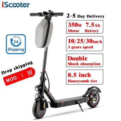 China Europe Warehouse 8.5 Inch 30kmh 350W 7.5Ah Unisex Suspension Skateboard Adult E Off-Road Folding Foldable Electric Scooter for sale