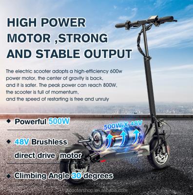 China Smart and Comfortable 500W-1200W 13Ah EU UK Warehouse 10 INCH SCOOTER Drop Shipping 45KM/H Electric Scooter 500W 48v Electric Scooter for sale