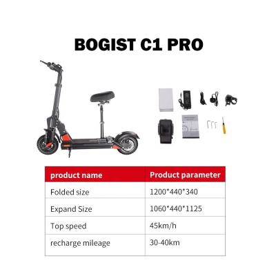 China Unisex UK Current IScooter C1Pro 10 Inch Fat Tire Smart Electric Scooter 48V 500W 45KM Kickscooter e Offroad Scooter for sale