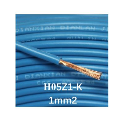 China LSZH Cable H05Z1-K1mm Copper Wire Conductor Flexible Single Core Power And Control Underground Construction Cable for sale