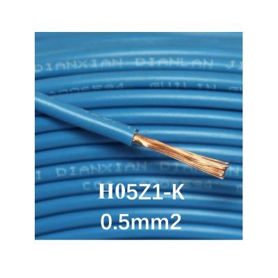 China Power And Control Cable H05Z1-K 0.5 Mm Halogen Free Cable Flexible Installation Single Core Insulated Industrial Power Wires en venta