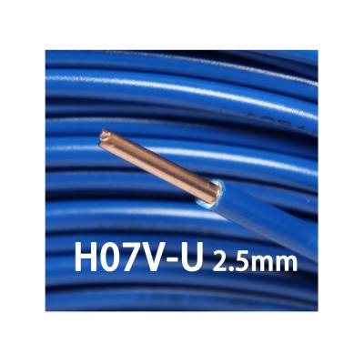 China Underground House Wiring PVC Insulated Single Core Solid Core Copper Cable H07V-U 2.5mm Wire Te koop