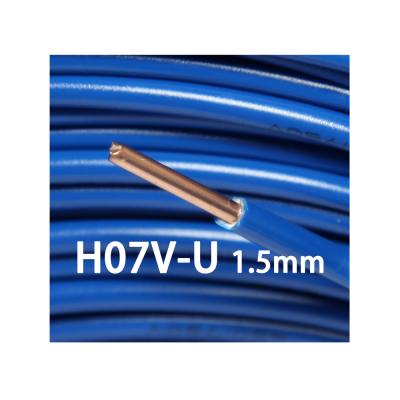 China Power And Control Cable PVC Insulated Single Core Solid Core Copper Cable H07V-U 1.5mm Wire for sale