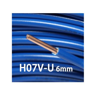 China Power And Control Cable H07V-U Cable 6mm PVC Insulated Electrical Cable 450/750V Solid Core Wire à venda