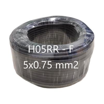 Cina Excellent Resistance H05RR - F Flexible Bare Copper Stranding 5 Core 0.75mm2 Rubber Insulated Copper Wire in vendita